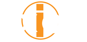 Axiom logo with bold, white letters on a black background and an orange circular design incorporating the letter "i" in the center.